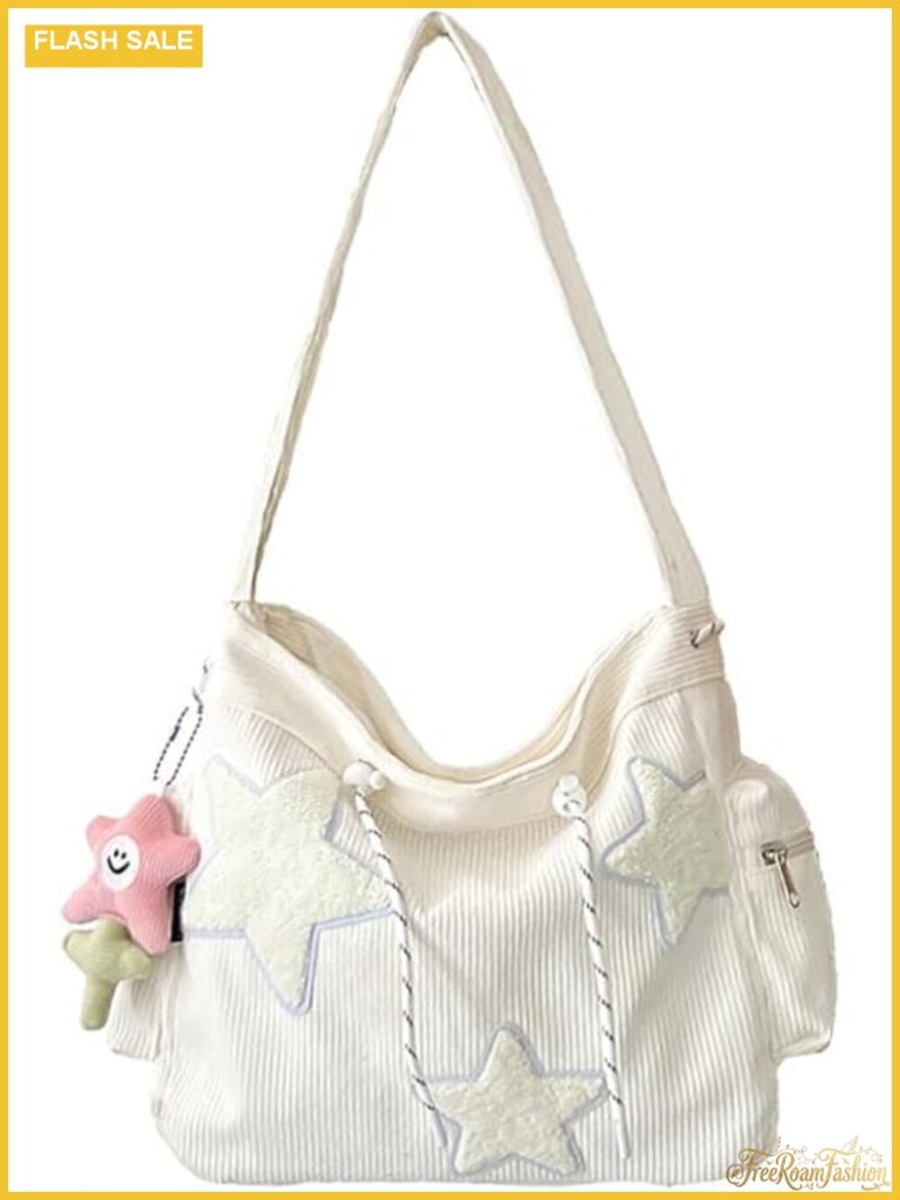 Corduroy Hobo Shoulder Bag for Women Y2K Messenger Tote Handbag with Pockets